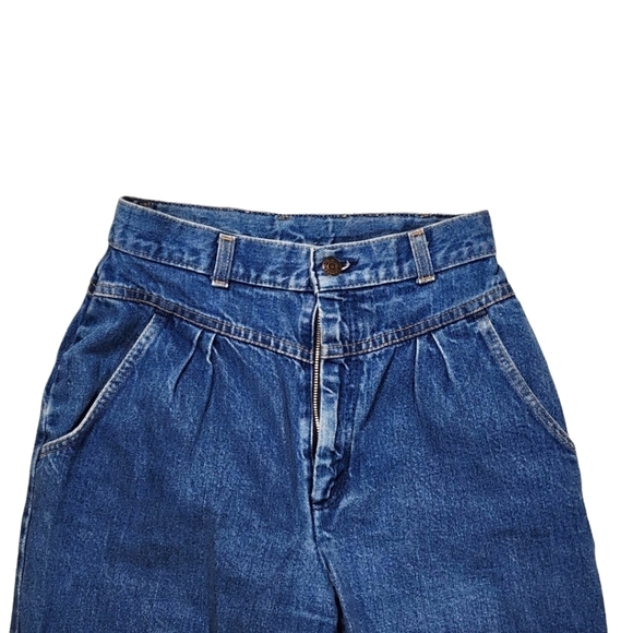 Levi's Size 10 Hi-Rise Pleated Slim Jeans Vintage Blue - Picture 5 of 6